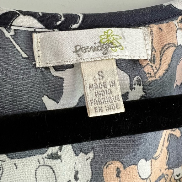 ANTHROPOLOGIE Porridge Equestrian Horse Print Fit & Flare Navy Blue Dress - Sz S - Picture 6 of 11